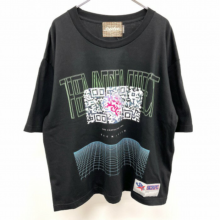 Rakuten - 【スーパーSALE★30%OFF★対象商品】【新品】[印象N] SACRIFICE サクリファイス Tシャツ メンズ L ブラック×ブルー×グリーン×ピンク×ホワイト 黒 プリントグラフィック 英字 半袖
