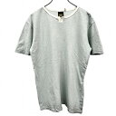 【中古】ファッティ— Phatee Wear Tシャツ ヘンリーネック 無地 半袖 ショートスリーブ 丸首 カットソー 綿100% S ヘザーブルー...