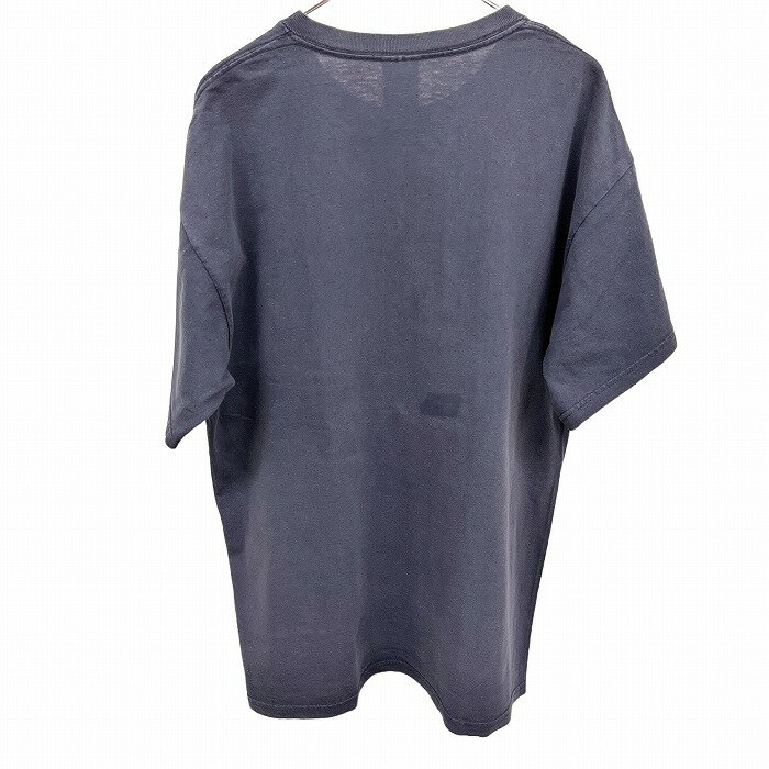 【全品ポイント10倍|開催中|〜07/26(土)01:59＼7月後半お買い物マラソン／100円〜2,000円OFFクーポン配布中】【中古】ギルダン GILDAN Tシャツ 輸入古着 アート 動物 アニマル 草原を歩く馬 半袖 ショートスリーブ 丸首 綿100% L ネイビー 紺 メンズ