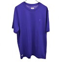 【中古】フィラ FILA Tシャツ 輸入古着 胸にロゴプリント 半袖 ショートスリーブ ポリエステル×ポリウレタン S ヘザーネイビー 杢紺 メンズ