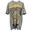 【中古】RAW SKATE Tシャツ 輸入古着 丈長め 両面プリント 英字 文字 半袖 ショートスリーブ 丸首 S ヘザーグレー メンズ(レディース?)