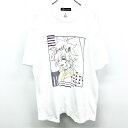 【明後日11/04(火)20:00~11/11(火)01:59まで\11月お買い物マラソン/100円~2,000円OFFクーポン配布中】【新品/訳アリ】arma bianca - XL メンズ Tシャツ TVアニメ SHAMAN KING シャーマンキング ファウスト世 lette-graph 半袖 綿100% 白