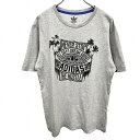 【中古】adidas TREFOIL Tシャツ ヤシの木 鳥 スリムフィット 半袖 NEVER STOP ALL DAY I DREAM ABOUT ADIDA...