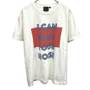【中古】ビームスT BEAMS T Tシャツ メッセージプリント 英字 文字 『I CAN HEAR YOUR NOISE』 半袖 綿100% M オフホワイト...