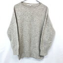 【全品PT20倍|開催中|本日24時間限定〜23:59まで\毎月1日はワンダフルデー!!/ 専用クーポンで更に割引】【中古】自由区 ジユウク 38 レディース プルオーバー ニット セーター 生地感柔らか 丸首 長袖 日本製 ウール100% ヘザーブラウン(ホワイトMIX)(4)