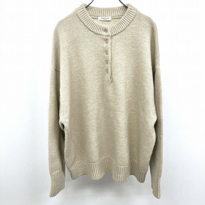 乐天商城 - 【中古】[印象AB] FREAK'S STORE フリークスストア ニット / セーター レディース F ベージュ系 アクリル×ポリ×ナイロン ヘンリーネック 無地 長袖