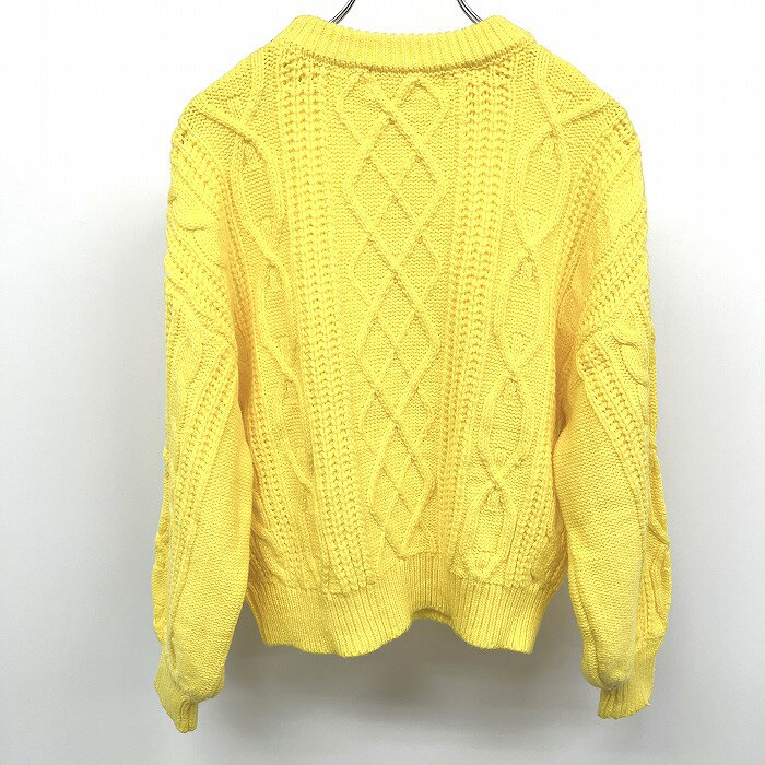 【中古】[印象AB] ROPE PICNIC ロペピクニック ウールライクニット / セーター レディース 36 イエロー 黄色 アクリル100% ケーブル 長袖 ビーズ ショート丈 undo-rowa-10056686 Undo Rowa 楽天市場店 サンプル画像2