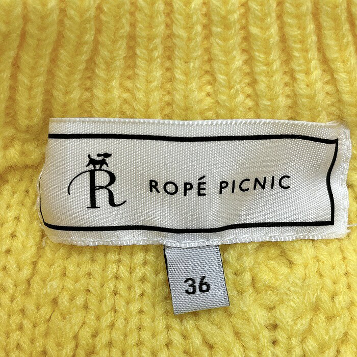 【中古】[印象AB] ROPE PICNIC ロペピクニック ウールライクニット / セーター レディース 36 イエロー 黄色 アクリル100% ケーブル 長袖 ビーズ ショート丈 undo-rowa-10056686 Undo Rowa 楽天市場店 サンプル画像3
