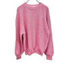 【全品ポイント10倍|開催中|~06/27(金)01:59まで\6月お買い物マラソン/100円~2,000円OFFクーポン配布中】【中古】タクティクスデザイン TACTICS DESIGN リブニット セーター ラグランスリーブ 無地 長袖 丸首 プルオーバー 綿100% M ピンク メンズ