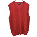 【中古】マンシングウェア グランドスラム Munsingwear Grand Slam ゴルフ ニットベスト ノースリーブセーター Vネック ウール100% L...
