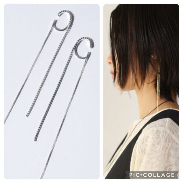 【予約販売】CHIGNON(シニヨン)/ラインストーン&チェーンイヤカフ(12月中入荷予定)のサムネイル