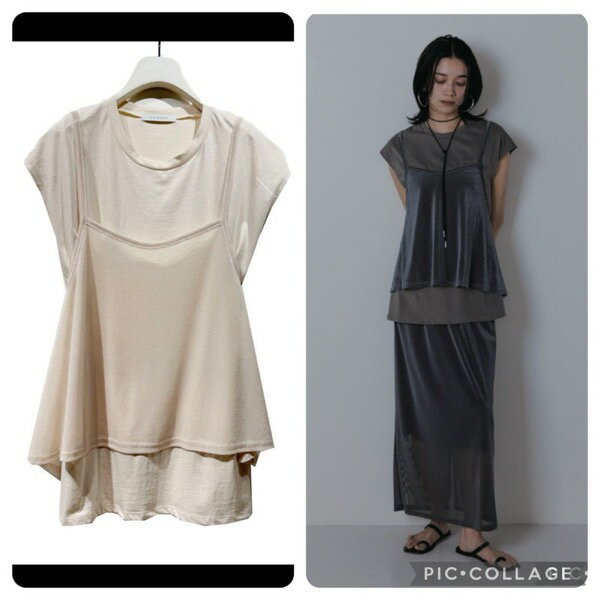 【予約販売】CHIGNON(シニヨン)/ベロアメッシュキャミPO(5月中入荷予定)のサムネイル