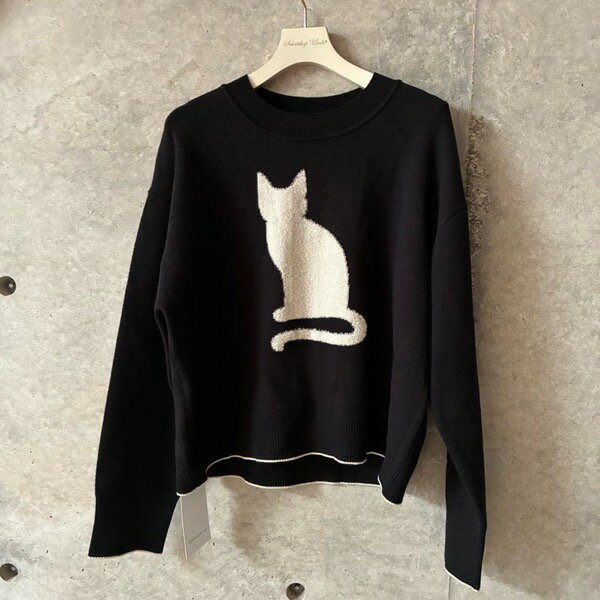 【予約販売】CHIGNON(シニヨン)/ワンポイントCATニット(10月上入荷予定)のサムネイル