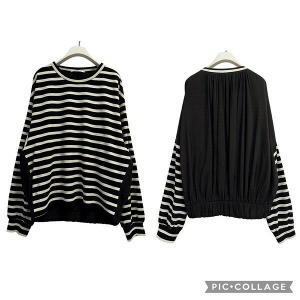 【予約販売】CHIGNON(シニヨン)/ボーダー布帛ドッキングPO(12月中入荷予定)のサムネイル