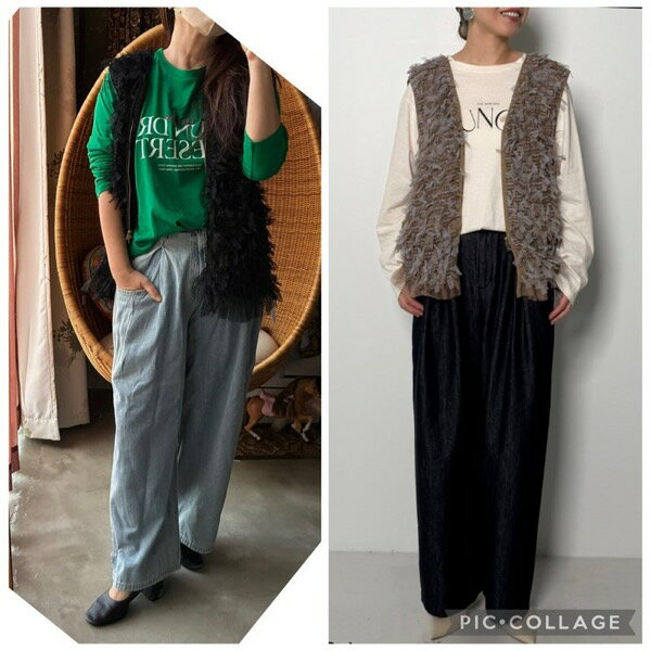 【予約販売】CHIGNON(シニヨン)/チュールレースドッキングベスト(12月中入荷予定)のサムネイル