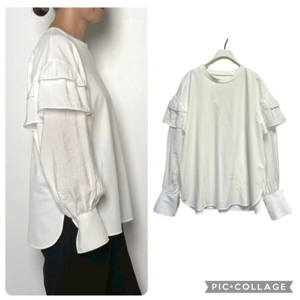 【予約販売】CHIGNON(シニヨン)/ポンチ布帛ドッキングBL(12月上入荷予定)のサムネイル