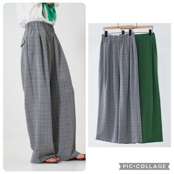 【予約販売】YENN(イエン)/PLAID TUCK EASY PT(2月上入荷予定)のサムネイル