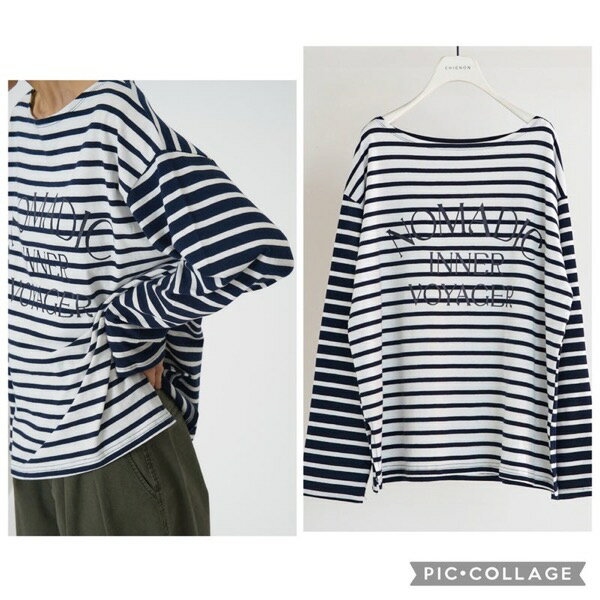 【予約販売】CHIGNON(シニヨン)/ボーダープリントロンTee(2月中入荷予定)のサムネイル