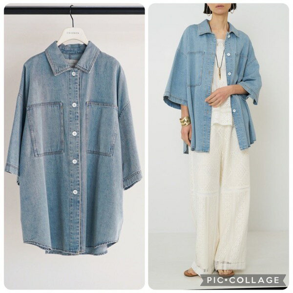 【予約販売】CHIGNON(シニヨン)/ハーフスリーブデニムJK(2月中入荷予定)のサムネイル