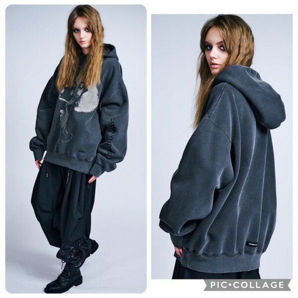 【予約販売】COOLA(クーラ)/Pigment Processed Print Loose Hoodie(10月末入荷予定)のサムネイル