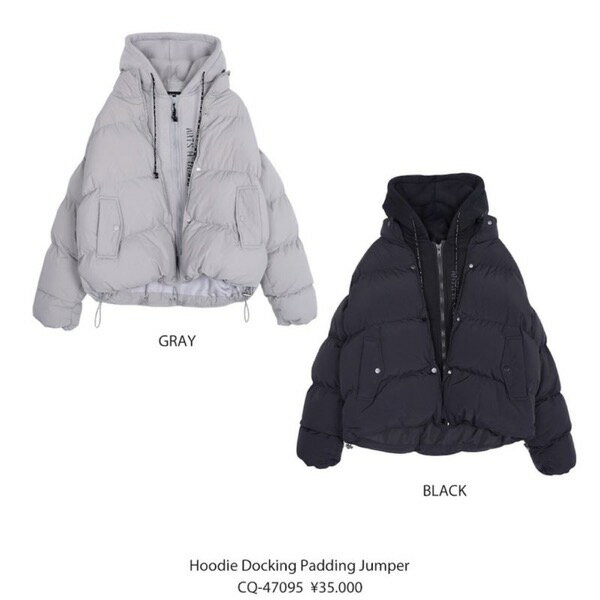 【予約販売】COOLA(クーラ)/Hoodie Docking Padding Jumper(10月末入荷予定)のサムネイル