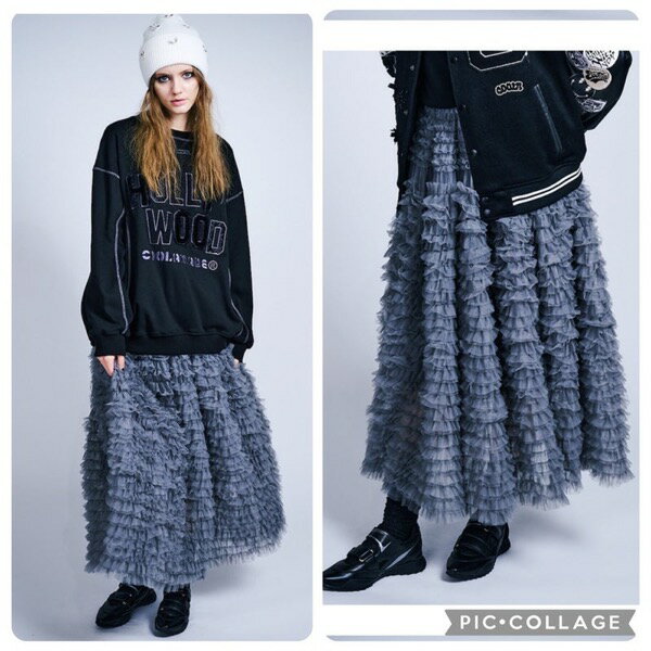 【予約販売】COOLA(クーラ)/Frill Tulle Easy Flare Skirt(10月末入荷予定)のサムネイル