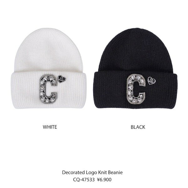 【予約販売】COOLA(クーラ)/Decorated Logo Knit Beanie(11月上入荷予定)のサムネイル