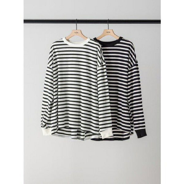 YENN(イエン)/STRIPE FORM LONG T(10月中入荷予定)
