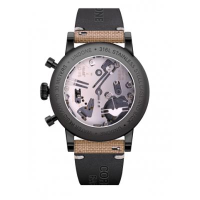 UNDONE URBAN Skipper メカクォーツ 腕時計 【 ブラック PVDコーティング コーデュラベルト サンド】 UNDONE URBAN Skipper メカクォーツ 腕時計 【 ブラック PVDコーティング コーデュラベルト サンド】