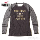 ホリスター Tシャツ レディース ［SALE］ホリスター レディース オープンバックラグラン長袖Tシャツ Hollister open back raglan graphic T-shirt ロンT グラフィックTシャツ ダークヘザーグレー