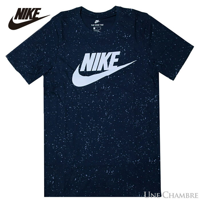 【楽天スーパーSALE／返品 交換不可商品】ナイキ スペックル ドリップペイントグラフィック 半袖Tシャツ Nike GX AOP T-Shirt ネイビー ライトブルー