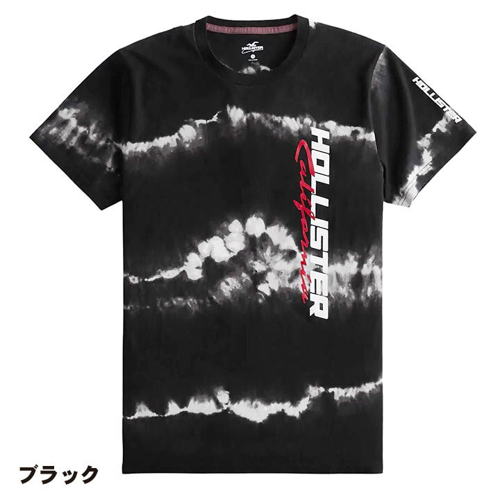 【Fashion THE SALE／返品・交換不可商品】ホリスター メンズ ウォッシュ加工 プリントロゴグラフィック半袖Tシャツ Hollister Wash Effect Print Logo Graphic Tee 2カラー：●ホワイト、●ブラック
