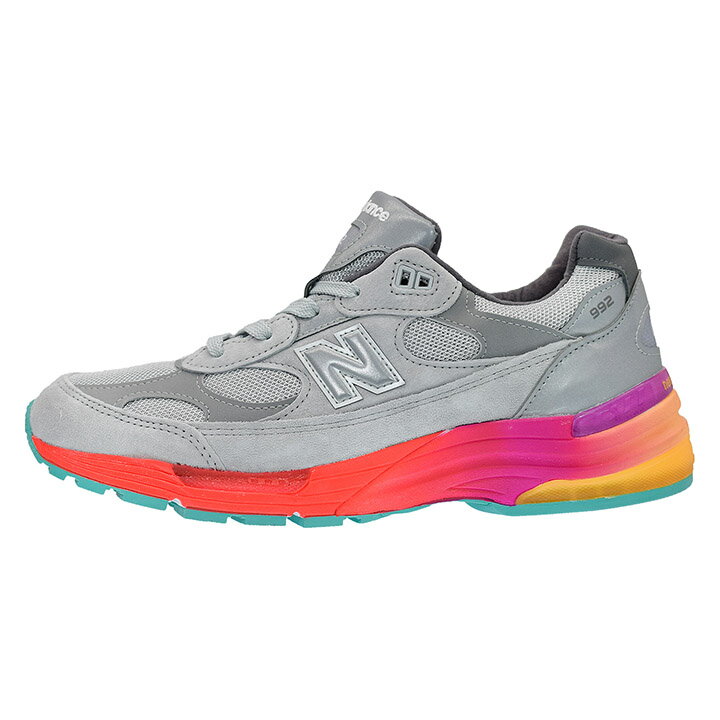 国内未発売 ニューバランス New Balance M992BC width:D Made in USA スウェード/ナイロンメッシュ/リフレクター グレー/マルチカラーグラデーションソール メンズサイズ