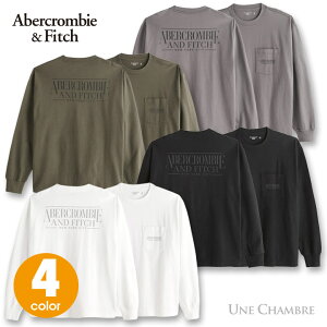 Хӡեå  С 󥰥꡼ إӡ ץȥեå ĹµT Abercrombie&Fitch Oversized Long-Sleeve Heavyweight Logo Graphic Logo Tee Tee 4顼ۥ磻ȡ֥å졼꡼
