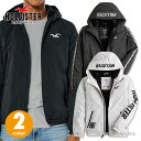 ホリスター メンズ スポーツフーディージャケット フェイクファー裏地 リフレクティブロゴ Hollister Hooded Fake Far Lined Jacket ロゴ 2カラー：ブラック ホワイト