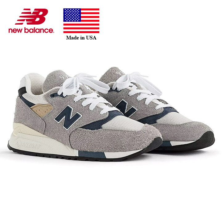 ニューバランス レザースニーカー メンズ ニューバランス New Balance U998TA "Grey Day" エメ・レオン・ドレ テディ・サンティス Aime Leon Dore Teddy Santis width:D Made in USA Collection アメリカ製 ナイロンメッシュ/スウェード グレー/ネイビー メンズサイズ