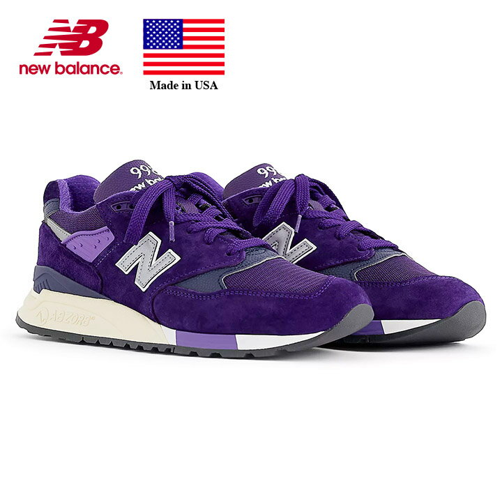 ニューバランス New Balance U998TE エメ レオン ドレ テディ サンティス Aime Leon Dore Teddy Santis width:D Made in USA Collection アメリカ製 ナイロンメッシュ/スウェード パープル/シルバー メンズサイズ