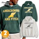 アバクロンビー＆フィッチ メンズ バーシティーロゴ プルオーバーパーカー フーディー オーバーサイズ 裏起毛 Abercrombie&Fitch 2カラー：ライトヘザーグレー、ダークグリーン