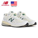 ニューバランス レザースニーカー メンズ ニューバランス New Balance U990TC4 エメ・レオン・ドレ テディ・サンティス Aime Leon Dore Teddy Santis width:D Made in USA Collection 990v4 アメリカ製 レザー/ナイロンメッシュ ホワイト/グリーン メンズサイズ