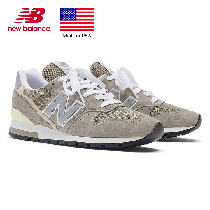 ニューバランス New Balance U996GR Core width:D Made in USA アメリカ製 ナイロンメッシュ/スウェード グレー メンズサイズ