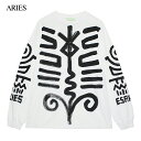 ARIES | BODYPAINT LS TEE (WHITE/BLACK) 長袖 ロングスリーブ Tシャツ ロゴ グラフィック プリント トップス ホワイト ブラック(4)