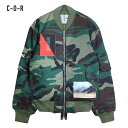 C-O-R | MA-1 COR LAND BOMBER (WOODLAND CAMO) ボンバージャケット パッチ グラフィック カモフラージュ アウター メ...