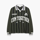 CARNE BOLLENTE | TEAM CARNE (GREEN) 長袖 ゲームシャツ ニットポロ ポロシャツ ストライプ トップス メンズ グリーン