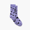 CARNE BOLLENTE | SEX & LOVE (LAVENDER) 靴下 ソックス リブ ロゴ グラフィック ラベンダー