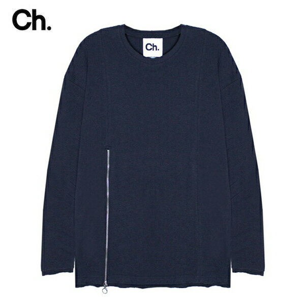 楽天UNEEK BASEMNT[最大90％OFF SALE] CHAPTER （チャプター） SAL SWEATSHIRT （NAVY） [無地 スウェットシャツ トレーナー クルーネック ジップアップ ブランド メンズ レディース ユニセックス] [ネイビー]