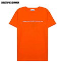 CHRISTOPHER SHANNON (NXgt@[ Vm) EMBROIDERED CS T-SHIRT (ORANGE) [TVc Jbg\[ S Y fB[X jZbNX] [IW]