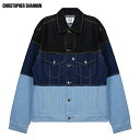 CHRISTOPHER SHANNON (NXgt@[ Vm) OVERSIZED DENIM BLOCKED JACKET (BLUE) [fjWPbg W[W GW AE^[ I[o[TCY S uh Y fB[X jZbNX] [u[]