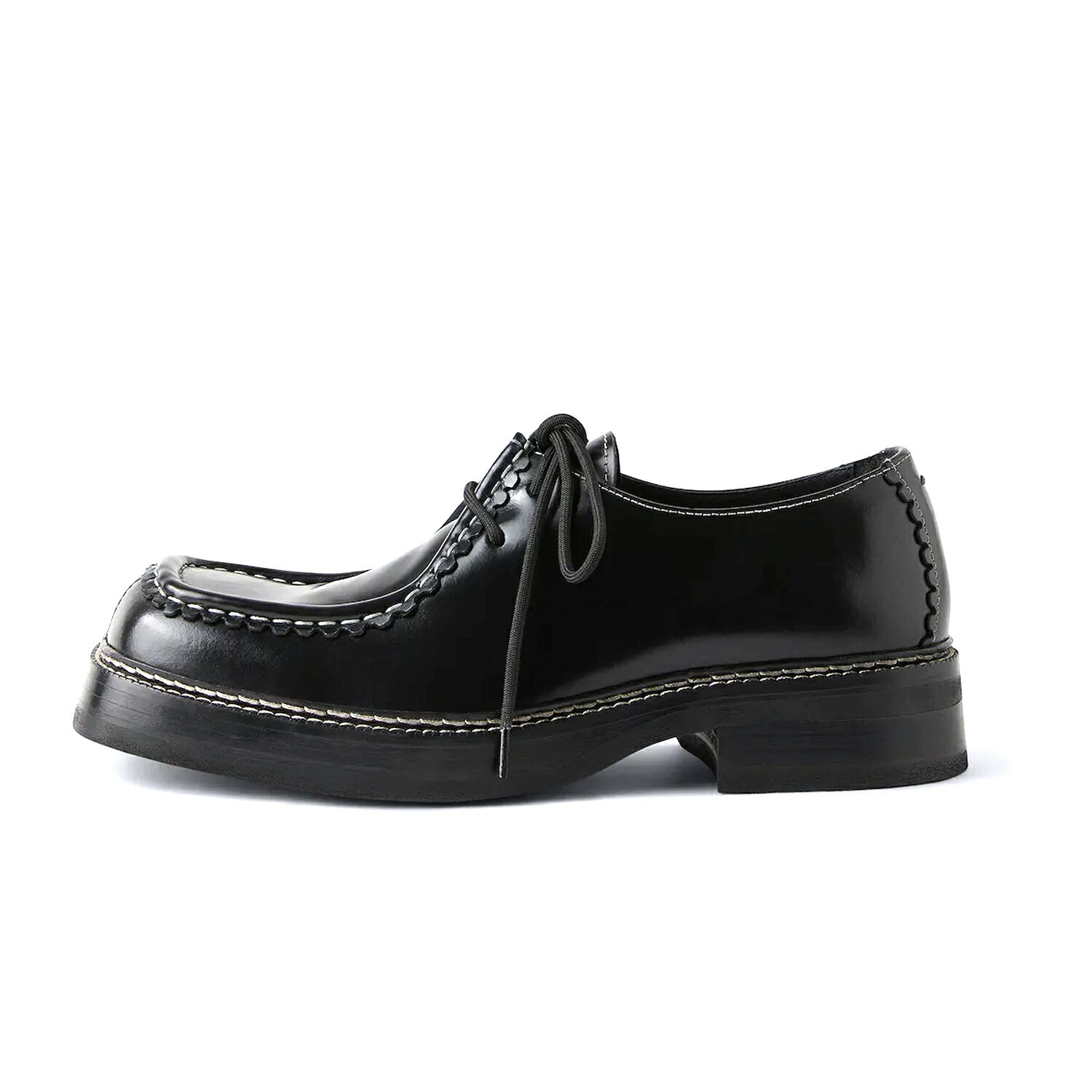 EYTYS (エイティーズ エイティス) AKEEM SHOES (BLACK) [アキーム オックスフォード ダービー レースアップ シューズ レザー スクエアトゥ ブランド メンズ レディース ユニセックス] [ブラック]