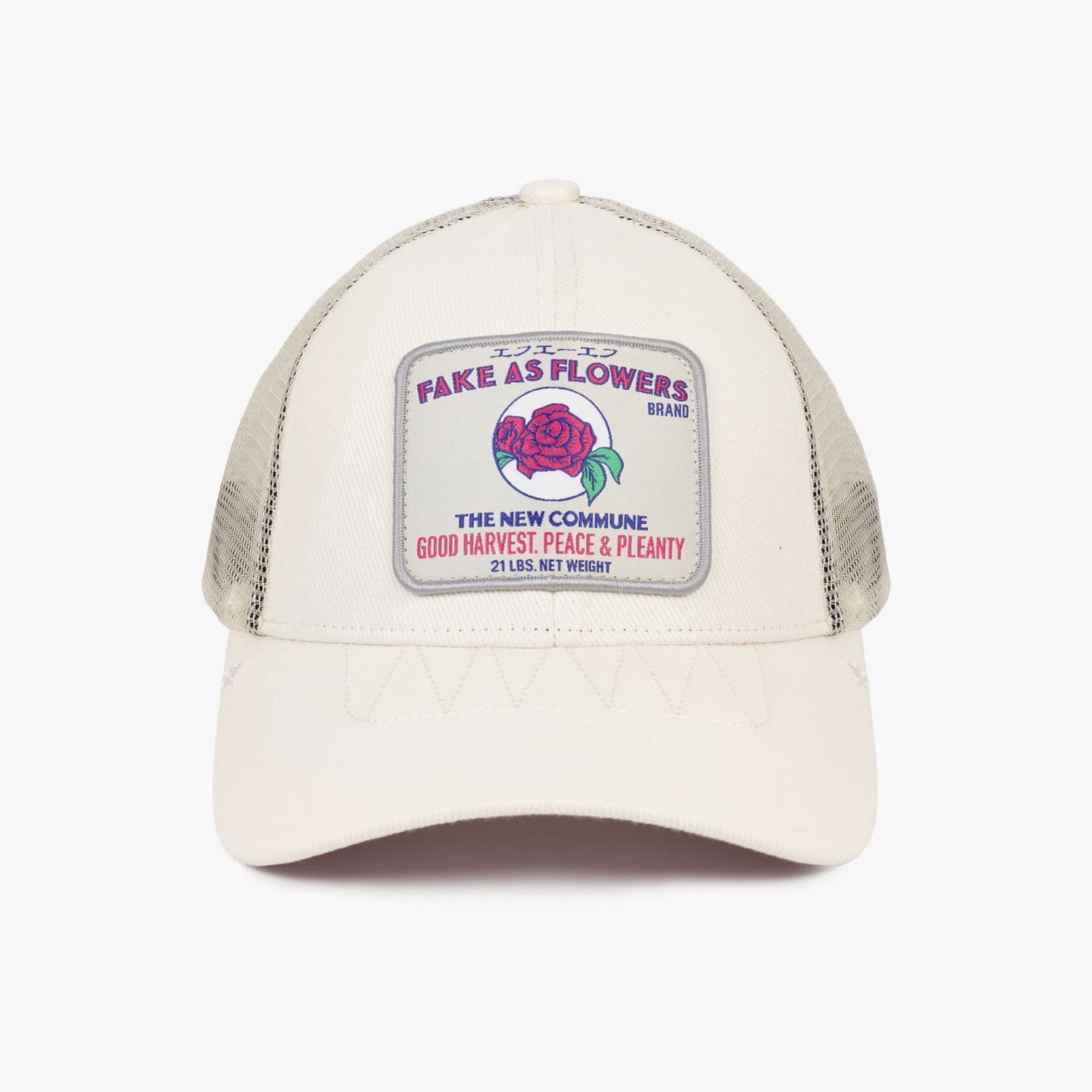 Rakuten - FAKE AS FLOWERS FAF | MESH CAP (ECRU) トラッカーキャップ メッシュキャップ スナップバック ロゴ ワッペン エクリュ