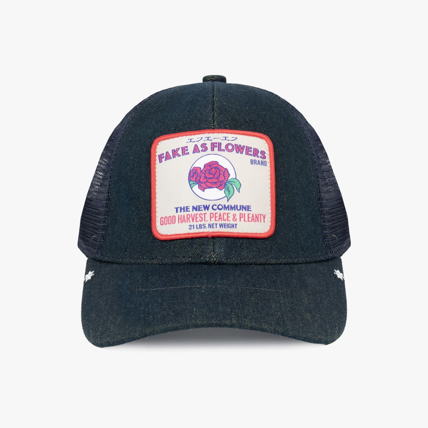 Rakuten - FAKE AS FLOWERS FAF | MESH CAP (NAVY) トラッカーキャップ メッシュキャップ スナップバック ロゴ ワッペン ネイビー